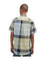 CHEMISETTE TARTAN BLEU JAUNE LIN COTON MSH5469 TN37 BARBOUR HOMME vêtement boutique Strasbourg dos