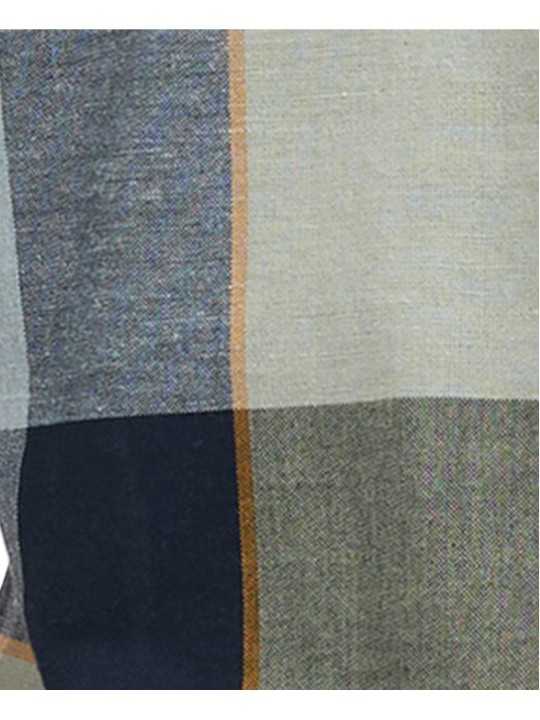 CHEMISETTE TARTAN BLEU JAUNE LIN COTON MSH5469 TN37 BARBOUR HOMME vêtement boutique Strasbourg tissus