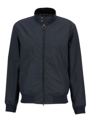 BLOUSON COURT ROYSTON WAX NAVY COL VELOURS COGNAC MWX1350 NY51 BARBOUR HOMME vue