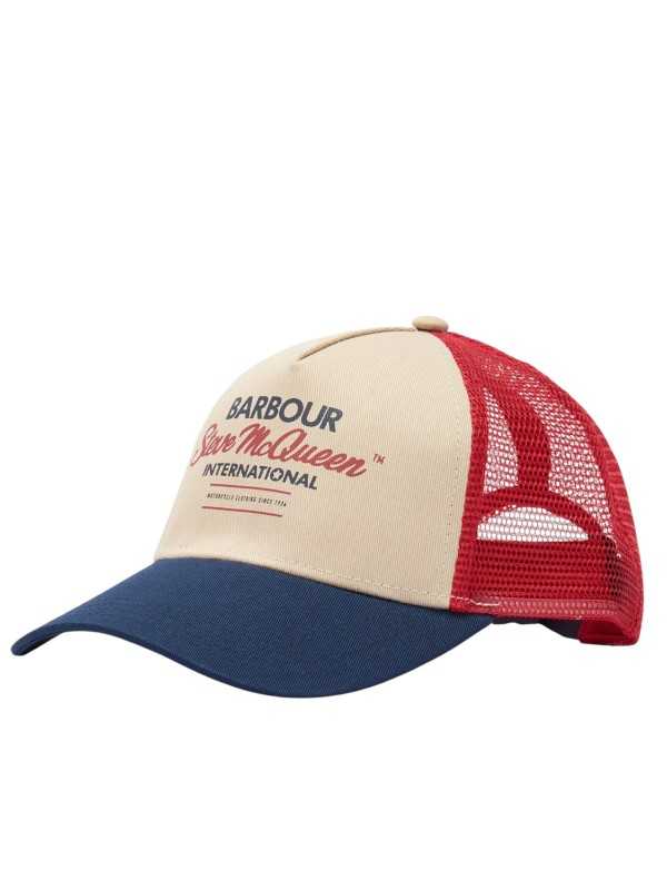 CASQUETTE TRUCKER BLANC BLEU ROUGE FILET MHA0478 NY15 BARBOUR HOMME boutique one