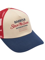 CASQUETTE TRUCKER BLANC BLEU ROUGE FILET MHA0478 NY15 BARBOUR HOMME boutique zoom