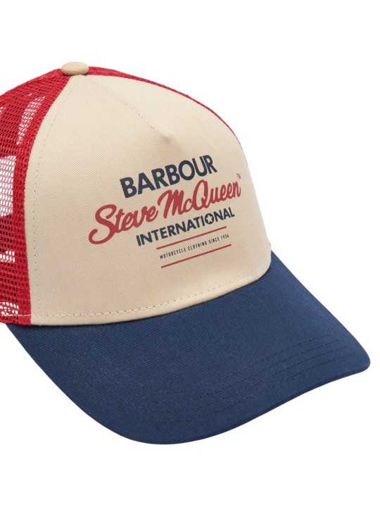 CASQUETTE TRUCKER BLANC BLEU ROUGE FILET MHA0478 NY15 BARBOUR HOMME boutique zoom