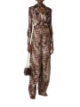 CHEMISE VISCOSE PRINT CROCO CACAO CA 131 6354 644 ELISABETTA FRANCHI FEMME Fashion Mode Strasbourg Boutique look