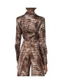 CHEMISE VISCOSE PRINT CROCO CACAO CA 131 6354 644 ELISABETTA FRANCHI FEMME Fashion Mode Strasbourg Boutique dos