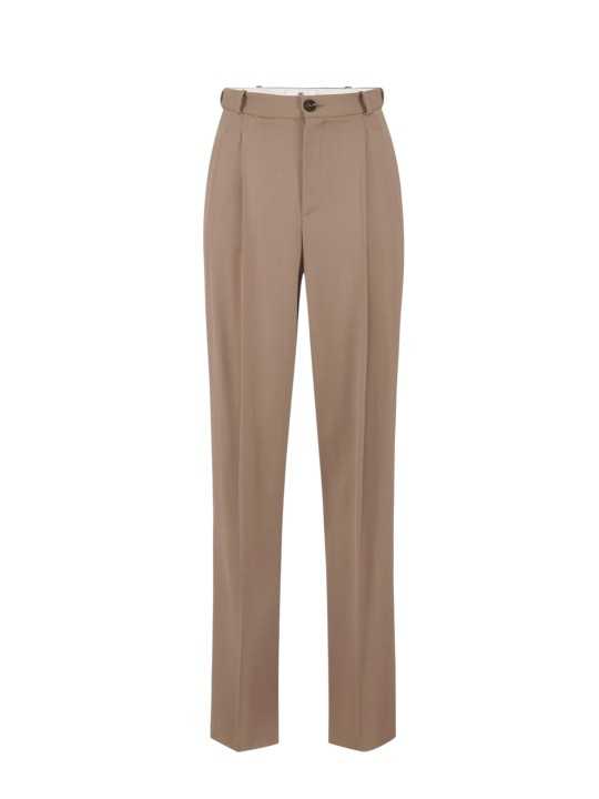 PANTALON PINCES TAUPE ARGILLA VISCOSE PA 176 6338 229 ELISABETA FRANCHI FEMME FASHION DESIGNER STRASBOURG solo