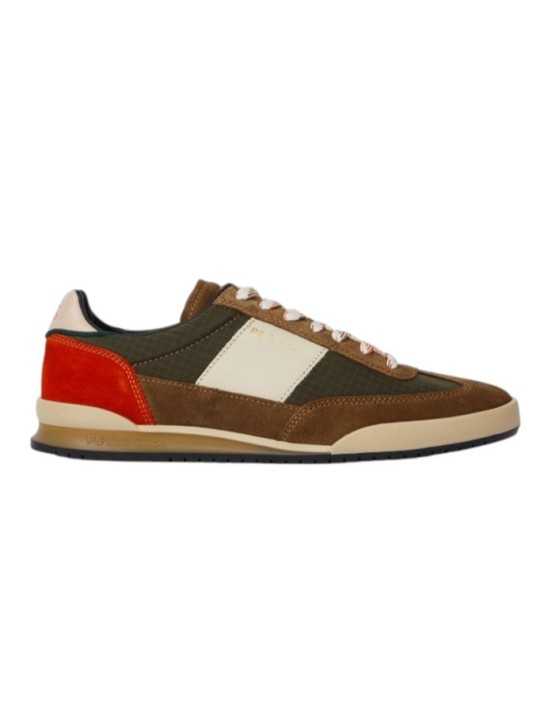 BASKETS DOVER NYLON VERT SUEDE CAFE ORANGE M2S DVR97 UNYL 63 PAUL SMITH HOMME Strasbourg profil
