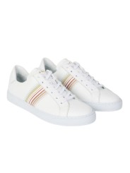 SNEAKERS CUIR BLANC FINES RAYURES BAYA HANSEN M1S HAN77 MMOLV 01 PAUL SMITH HOMME boutique duo