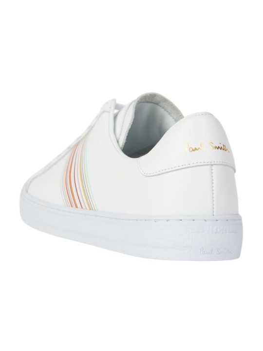 SNEAKERS CUIR BLANC FINES RAYURES BAYA HANSEN M1S HAN77 MMOLV 01 PAUL SMITH HOMME boutique arr