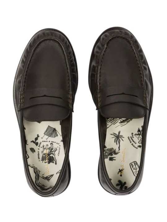 MOCCASSINS CUIR CHOCO SOUPLE FARON M1S FAO02 ULEA 69 PAUL SMITH HOMME chaussures haut