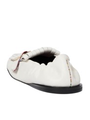 Mocassins Chanay cuir blanc franges souple W1A SCAA01 ULEA 02 Paul Smith femme chaussures Strasbourg boutique arr
