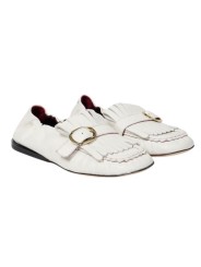 Mocassins Chanay cuir blanc franges souple W1A SCAA01 ULEA 02 Paul Smith femme chaussures Strasbourg boutique duo