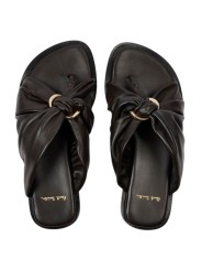 MULES ENTREDOIGT BLOUCLE DORE CUIR NOUE CHOCO W1S LRH02 ULEA 69 PAUL SMIth femme shoes dessus