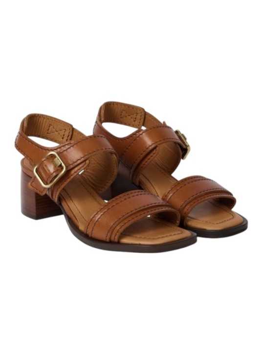 SANDALES TALON CUIR SANGLE TAN SYLANE W1S SYL01 ULEA 62 PAUL SMITH FEMME shoes duo