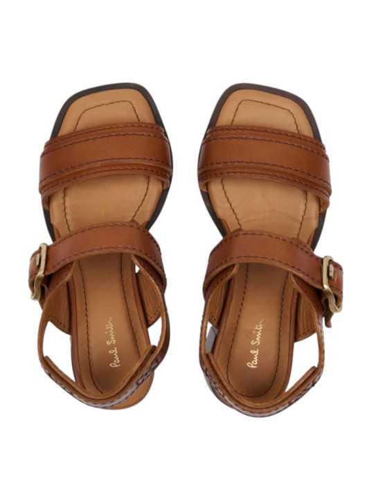 SANDALES TALON CUIR SANGLE TAN SYLANE W1S SYL01 ULEA 62 PAUL SMITH FEMME shoes dessus