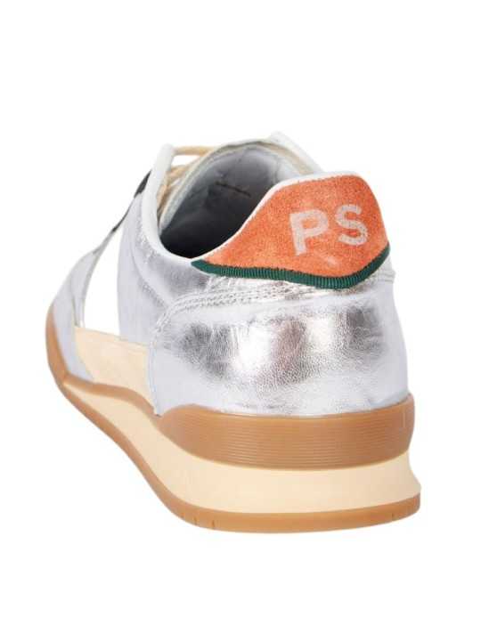 SNEAKERS DOVER METALISE SILVER ORANGE W1S DVR09 PLEA 28 PAUL SMITH FEMME baskets dos
