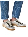 SNEAKERS DOVER METALISE SILVER ORANGE W1S DVR09 PLEA 28 PAUL SMITH FEMME baskets portés