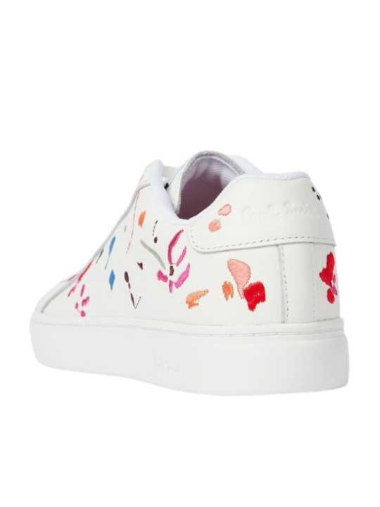SNEAKERS LAPIN CUIR BLANC BORDERIES MULTI W1S LPN09 ULEA 01 PAUL SMITH FEMME basket dos