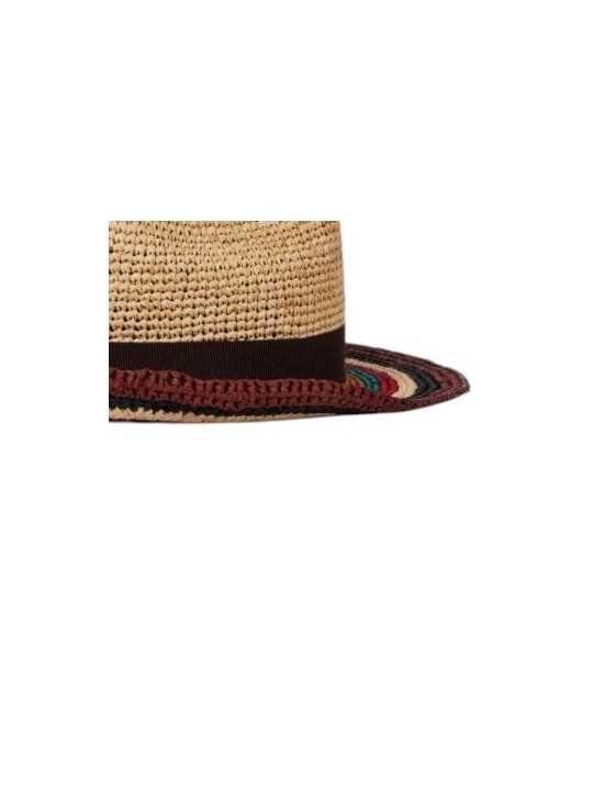CHAPEAU RAFIA NATUREL BORD RAYE MULTI M1A 930A P521 62 PAUL SMITH HOMME hat Strasbourg shop bande