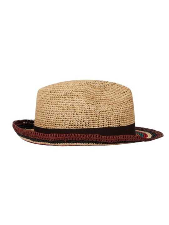 CHAPEAU RAFIA NATUREL BORD RAYE MULTI M1A 930A P521 62 PAUL SMITH HOMME hat Strasbourg shop profil