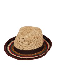 CHAPEAU RAFIA NATUREL BORD RAYE MULTI M1A 930A P521 62 PAUL SMITH HOMME hat Strasbourg shop vue