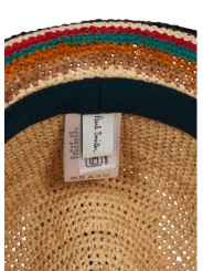 CHAPEAU RAFIA NATUREL BORD RAYE MULTI M1A 930A P521 62 PAUL SMITH HOMME hat Strasbourg shop int