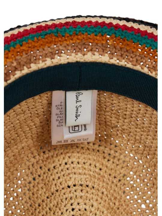 CHAPEAU RAFIA NATUREL BORD RAYE MULTI M1A 930A P521 62 PAUL SMITH HOMME hat Strasbourg shop int