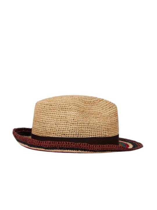 CHAPEAU RAFIA NATUREL BORD RAYE MULTI M1A 930A P521 62 PAUL SMITH HOMME hat Strasbourg shop vue2