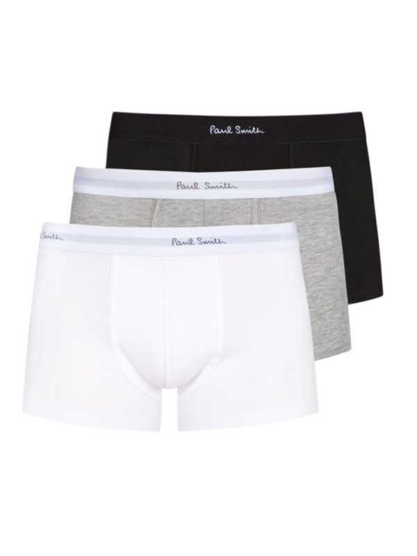 PACK CALECONS UNIS BLANC GRIS NOIR M1A 914 M3PKA 1A PAUL SMITH HOMME slip trois