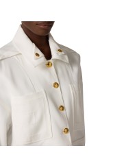 BLOUSON POCHES PLAQUEES SANGLES POIGNETS ECRU AVORIO GB0056338360 Elisabetta Franchi Femme fashion concept store mode détail