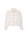 BLOUSON POCHES PLAQUEES SANGLES POIGNETS ECRU AVORIO GB0056338360 Elisabetta Franchi Femme fashion concept store mode solo