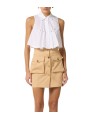 JUPE COTON CAMEL CAMMELLO POCHES PLAQUEES GO 169 6334 470 Elisabetta Franchi femme fashion concept look