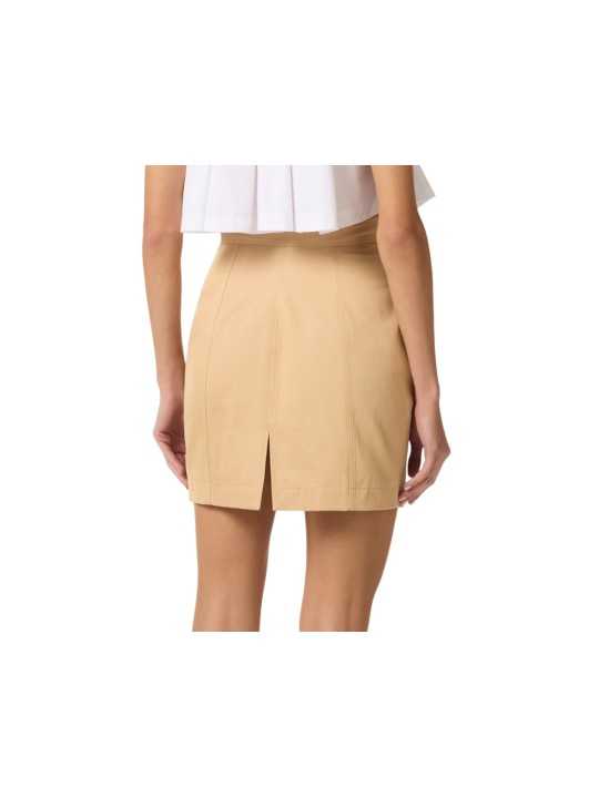 JUPE COTON CAMEL CAMMELLO POCHES PLAQUEES GO 169 6334 470 Elisabetta Franchi femme fashion concept dos