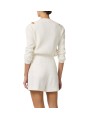PULL DEBARDEUR MANCHES LONGUES VISCOSE ECRU AVORIO MK 98S 101 360 Elisabetta Franchi femme Strasbourg Boutique dos