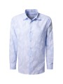 CHEMISE RAYEE BLANC CIEL FLEURS APPLIQUEES BLANCHES B356017 3924 6757 BALDESSARINi homme Strasbourg face