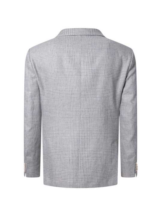 VESTE PIEDS DE POULES VERT EAU ECRU B015780 1092 5036 Baldessarini homme shop Strasbourg dos