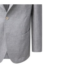 VESTE PIEDS DE POULES VERT EAU ECRU B015780 1092 5036 Baldessarini homme shop Strasbourg poche