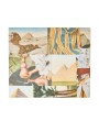 CHECH PRINT PAYSAGE PALMIERS PYRAMIDE VERT CIEL M1A 150B U996 92 PAUL SMITH HOMME femme scarf face