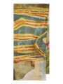 CHECH PRINT PAYSAGE PALMIERS PYRAMIDE VERT CIEL M1A 150B U996 92 PAUL SMITH HOMME scarf long