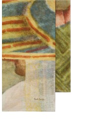 CHECH PRINT PAYSAGE PALMIERS PYRAMIDE VERT CIEL M1A 150B U996 92 PAUL SMITH HOMME scarf zoom