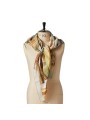 CHECH PRINT PAYSAGE PALMIERS PYRAMIDE VERT CIEL M1A 150B U996 92 PAUL SMITH HOMME scarf noué