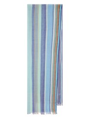 FOULARD RAYE CIEL BLEU TURQUOISE M1A 150C U999 45 PAUL SMITH HOMME scarf Strasbourg full