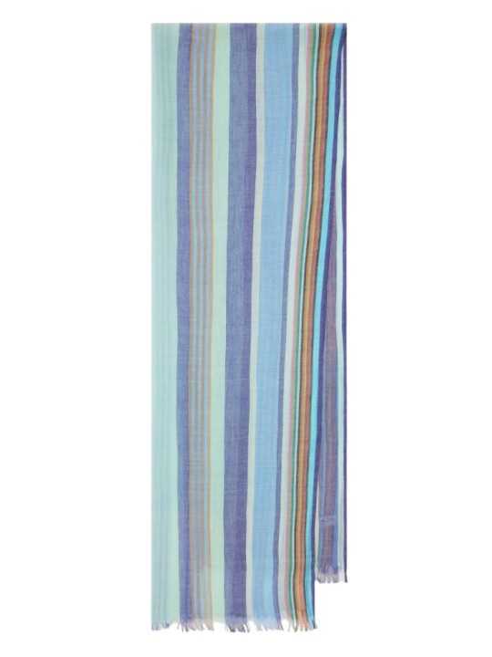 FOULARD RAYE CIEL BLEU TURQUOISE M1A 150C U999 45 PAUL SMITH HOMME scarf Strasbourg full