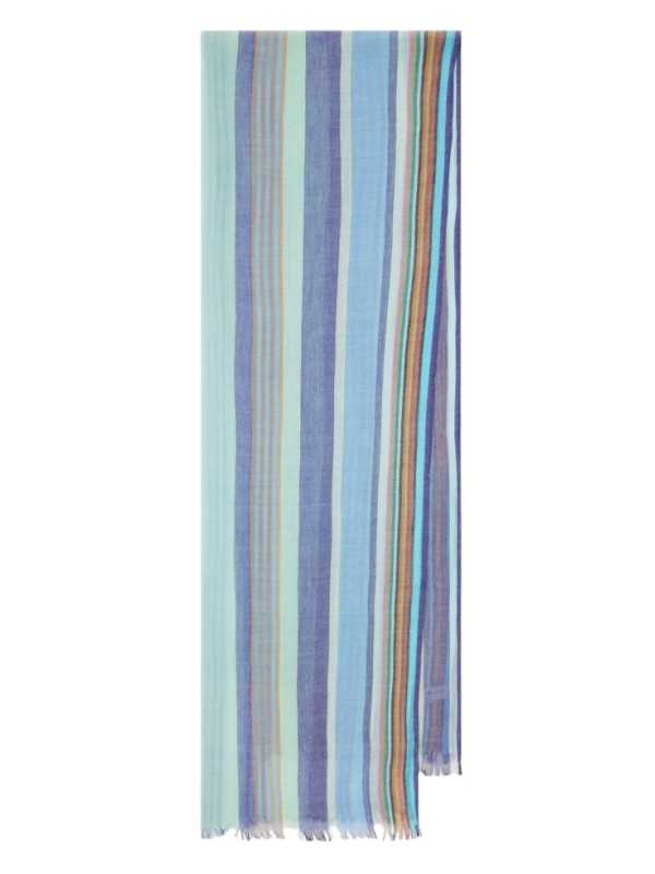 FOULARD RAYE CIEL BLEU TURQUOISE M1A 150C U999 45 PAUL SMITH HOMME scarf Strasbourg full