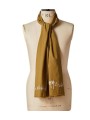 FOULARD UNI BRONZE BRODE BLANC MAURITIUS M1A 150M U949 62 PAUL SMITH HOMME scarf Strasbourg porté