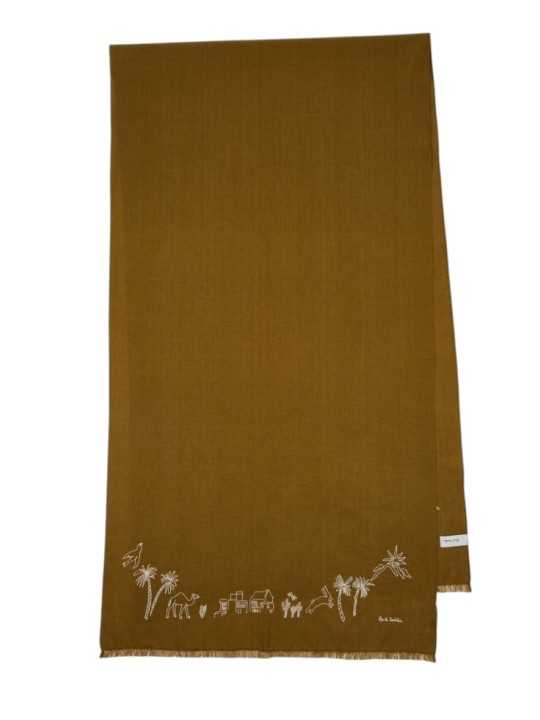 FOULARD UNI BRONZE BRODE BLANC MAURITIUS M1A 150M U949 62 PAUL SMITH HOMME scarf Strasbourg full