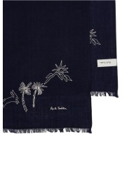 FOULARD UNI NAVY BRODE BLANC MAURITIUS M1A 150M U949 49 PAUL SMITH HOMME scarf Strasbourg broderie