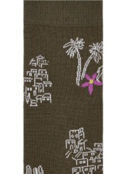 Chaussettes kaki village blanc fleur rose M1A 800MO U895 63 Paul Smith homme Strasbourg zoom