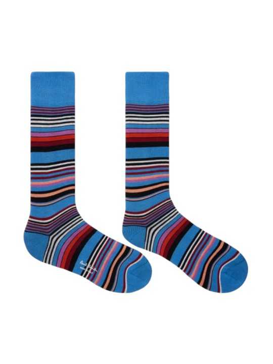 PACK 3 CHAUSSETTES RAYEE ORANGE CHINEE GRIS RAYEE BLEU M1A SOCK USTR 1A PAUL SMITH socks Strasbourg bleu