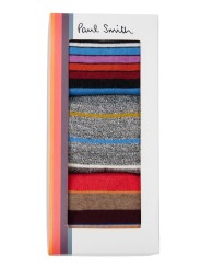 PACK 3 CHAUSSETTES RAYEE ORANGE CHINEE GRIS RAYEE BLEU M1A SOCK USTR 1A PAUL SMITH socks Strasbourg box