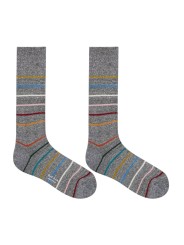 PACK 3 CHAUSSETTES RAYEE ORANGE CHINEE GRIS RAYEE BLEU M1A SOCK USTR 1A PAUL SMITH socks Strasbourg gris